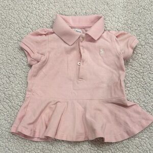 Ralph Lauren Light Pink Kids Polo with Peplum